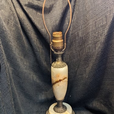 Vintage Marble and Cast Bronze Lamp