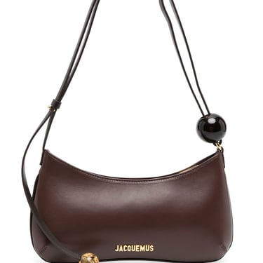 Jacquemus Women Le Bisou Perle Leather Shoulder Bag