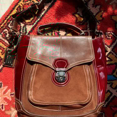 Dolce & Gabbana Miss Catch Handbag – Vintage Suede & Leather Shoulder Bag