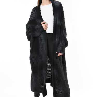 Ombre Wool Blend Maxi Cardigan