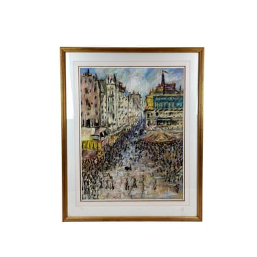 Vintage Original Framed Pastel Artwork “We’ll Take Manhattan” by Al Luk 