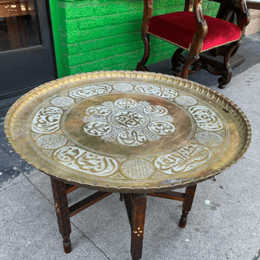 Mint Tea Energy | Mid-century Brass Table from Marrakech