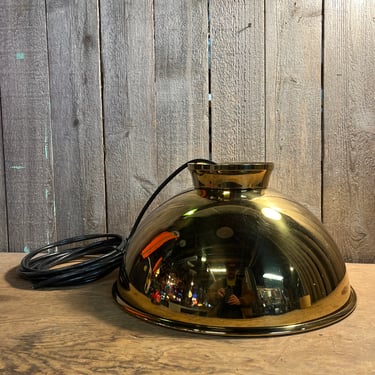 Contemporary Brass Pendant Light 16.75” x 8.75”