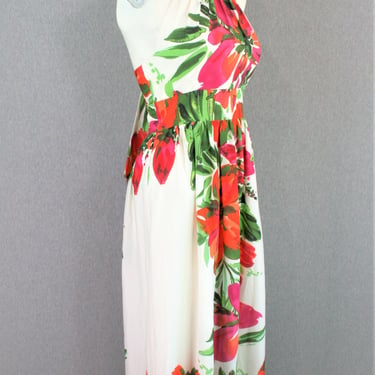 Halter - Floral Maxi - Summer Event Dress- Marked size 2 -  by Eliza J 