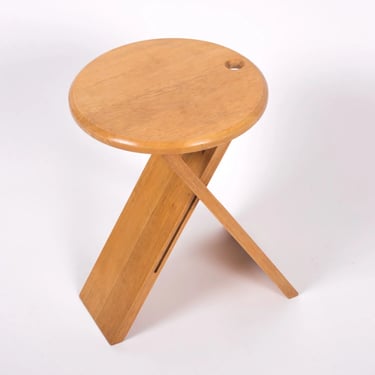 Mid century pine folding stools by Roger Talon