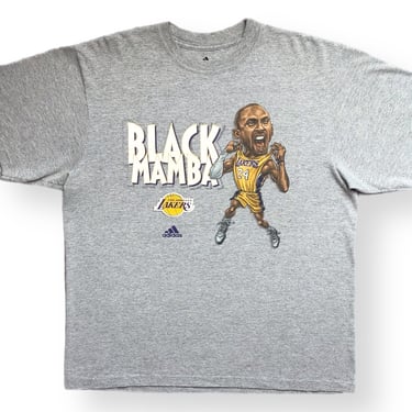 Vintage 2000s/Y2K Adidas Kobe Bryant “Black Mamba” Caricature Los Angeles Lakers Graphic T-Shirt Size Large 