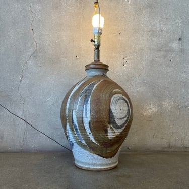 Mid Century Stoneware / Studio Pottery Lamp by Donald Sutherland