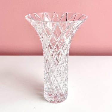 Etched Crystal Vase by Atlantis 