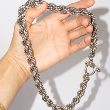 Vintage Silver Rope Necklace