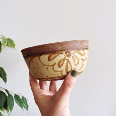 Vintage Terra Cotta Handmade Bowl 