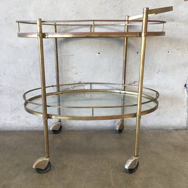 Vintage Brass Bar/Tea Cart