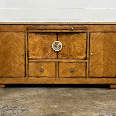 Drexel Heritage Calera Oak & Walnut Credenza With Marble Top ~ Great As TV Stand 