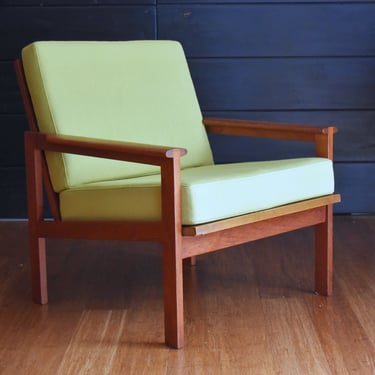 Newly-restored Danish teak Capella lounge chair by Illum Wikkelsø 