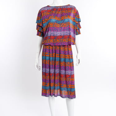 Printed Silk Top &amp; Skirt Set
