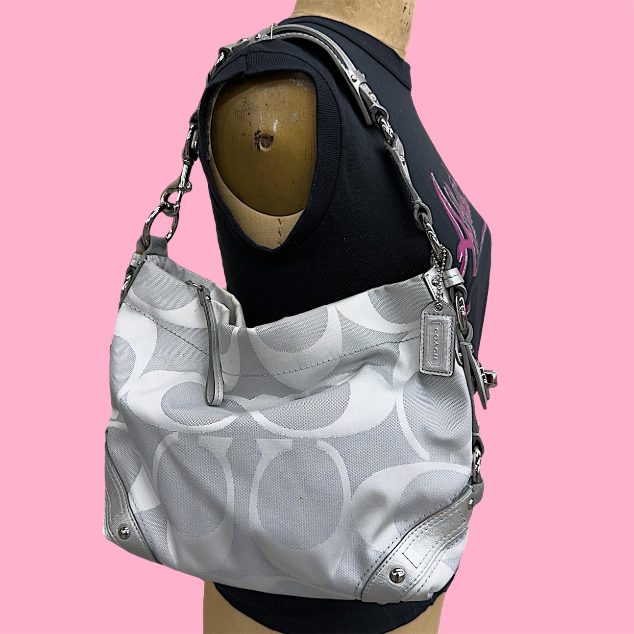 ✨Rare Coach y2k Carly Hobo Bag Signature Vintage Coach Carly Hobo Bag Retro 2000s Y2 | Retrospect Vintage