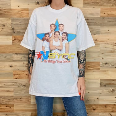 Vintage NSYNC 2000 No String Tour Promo Band Tee Shirt 