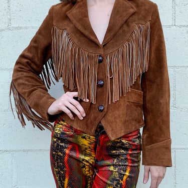 Midnight Cowgirl Brown Fringe Jacket