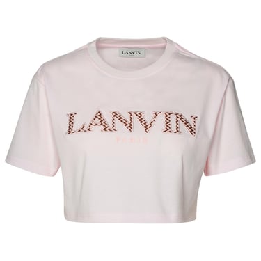 Lanvin Pink Cotton T-Shirt Woman