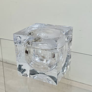 Alessandro Albrizzi Lucite World Globe Form Ice Bucket Mid Century Vintage 