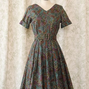 Forest Floral Day Dress M