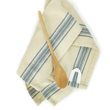 Blue Striped Towel, Light Blue Grain Sack Towel 