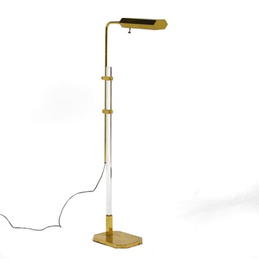 Lucite and Brass Pharmacy Lamp