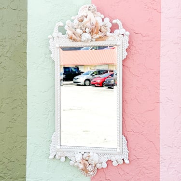 Beautiful Blush Shell Mirror