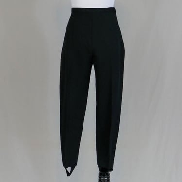 60s Black Stirrup Pants - 24