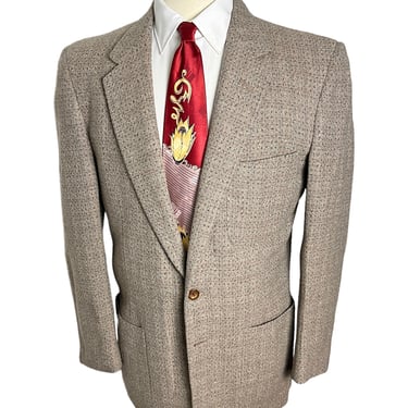 Vintage 1950s ATOMIC FLECK Wool Rockabilly Sport Coat ~ size 38 to 40 R ~ blazer / jacket ~ Donegal Tweed ~ Elvis ~ VLV ~ Patch Pockets 