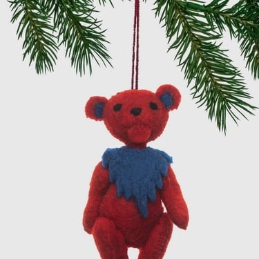 Grateful Dead Bear Felted Ornament