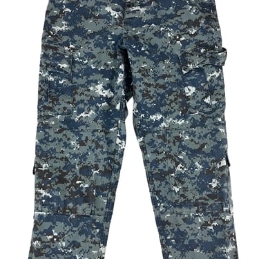 True Spec Blue Camo Rip Stop Utility Combat Pants Large Excellent Condition