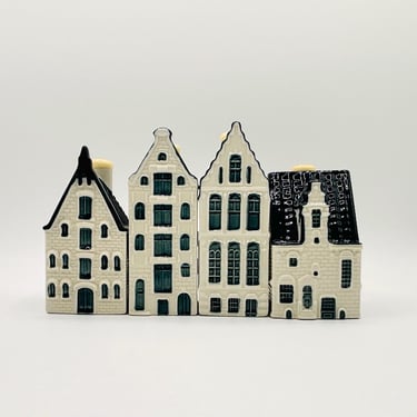 KLM Delft Blue Dutch Holland Canal House Amsterdam Row Houses, KLM Business Class Bottle Houses by LeChalet