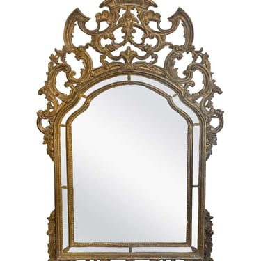 French 19th Century Carved Gilt wood Rococo Mirror