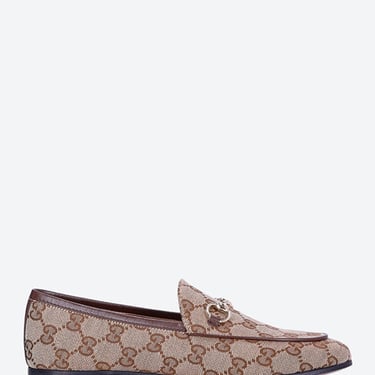 Gucci Women Jordaan Gg Canvas Loafers