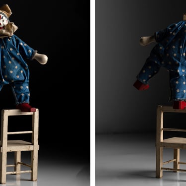 Schoenhut Wooden Clown with Chair