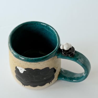 Large Sheep Mug with Sheep Thumbrest | Handmade Pottery | Handmade Ceramics | Handmade Mugs 