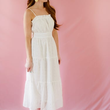 White Eyelet Maxi Dress