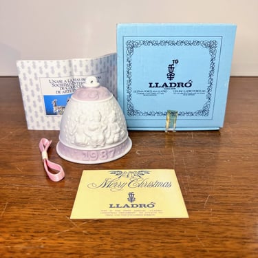 Vintage Lladro 1987 Christmas Bell with Box No. 5458 
