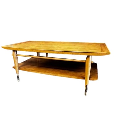 Mid Century Modern 2 Tier Wood Coffee Table MTF156-55