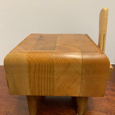Vintage Butcher Block Cheese Stand with Carver 