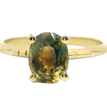 The Sonbahar- 1.43 Ct. Oval  Montana Sapphire Solitaire Ring