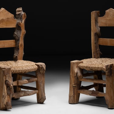 Primitive Wooden Chairs