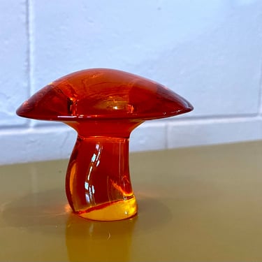 Vintage Mid Century Modern 1960s Viking Glass Small Mushroom 