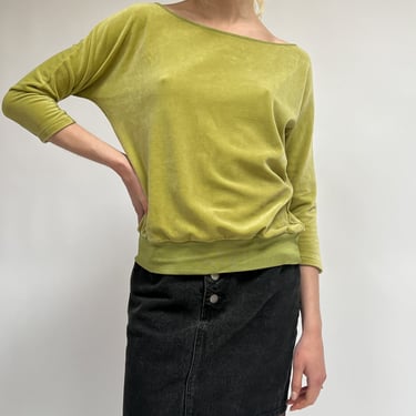 Sonia Rykiel Avocado Velour Top (M)