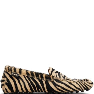 Tod's Women Gommino Zebra Motif Loafers