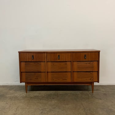 Mid century Louvered lowboy dresser 