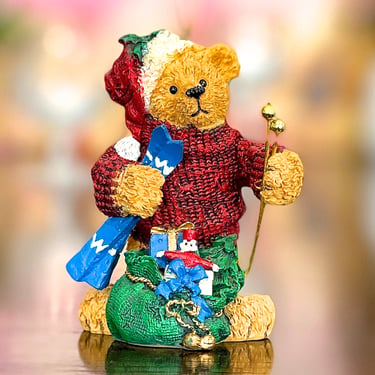 VINTAGE: Bear Ornament - Christmas Bear - Teddy Bear - Ornament - Christmas Ornament - Holiday - Xmas 