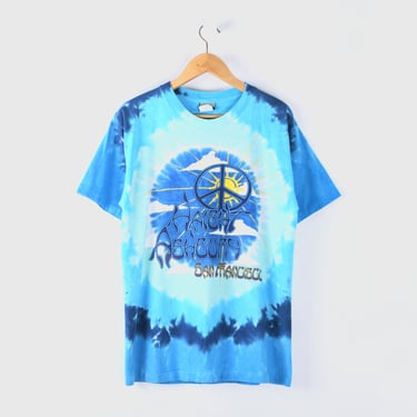 Vintage 90s Haight Ashbury, San Francisco T-Shirt - Liquid Blue - tie dye, psychedelic, surfer - Men's M 