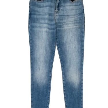 Frame - Medium Wash High-Waist Raw Hem Skinny Jeans Sz 27