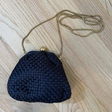 Vintage Navy Woven Purse 